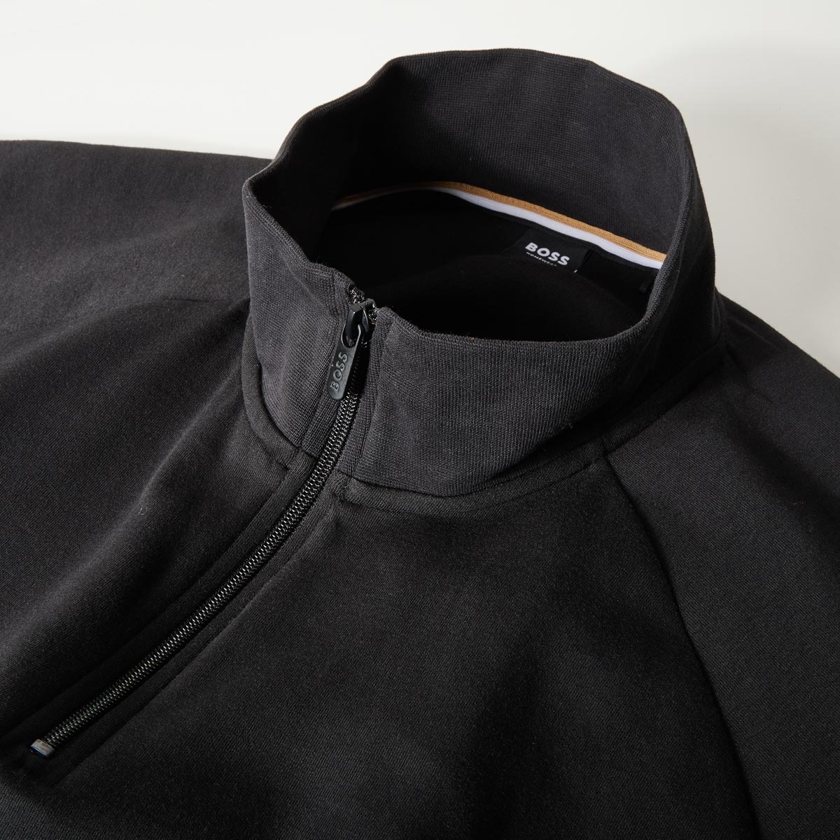 BOSS Sweat-Troyer mit Stretch schwarz