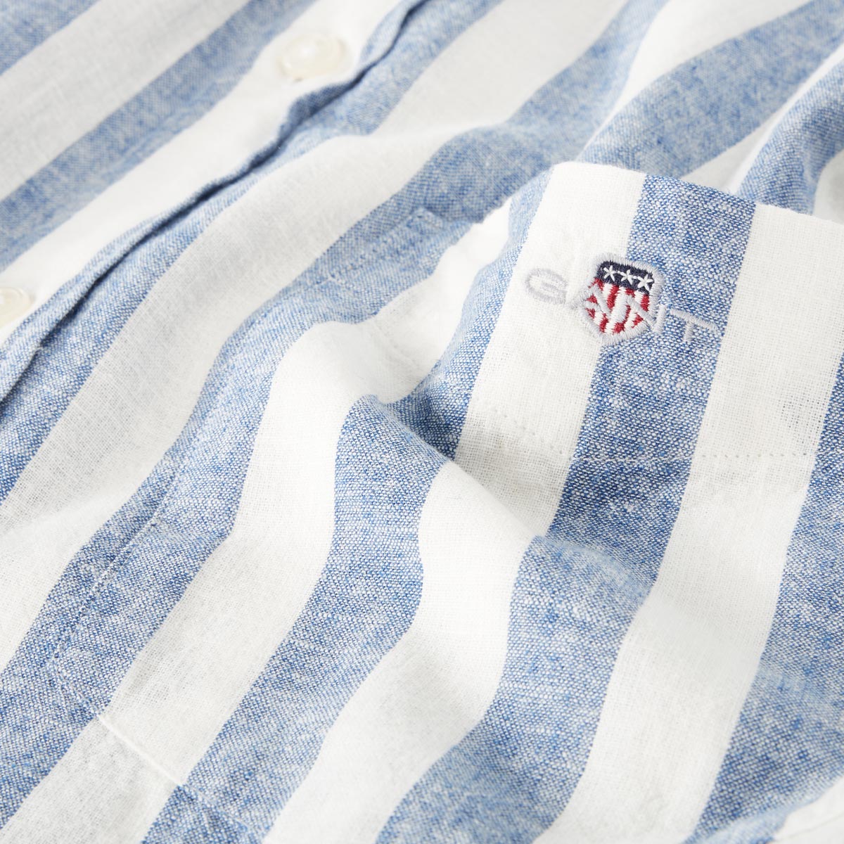 Gant Freizeithemd mit Leinen blau