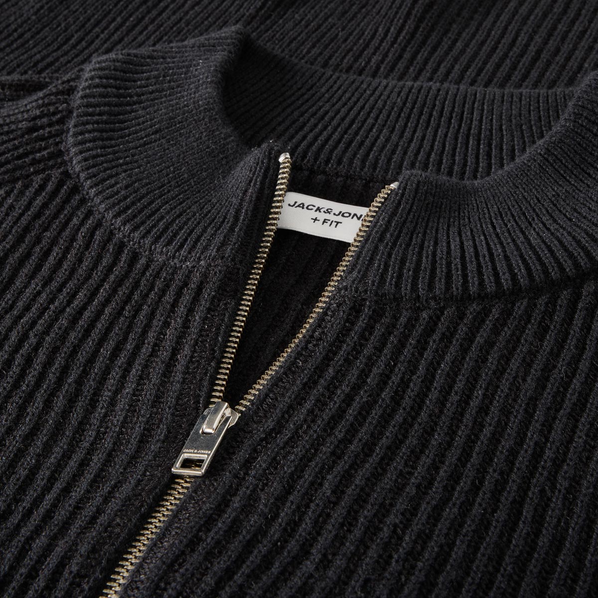 Jack&Jones Strickpullover aus Baumwollmischung schwarz