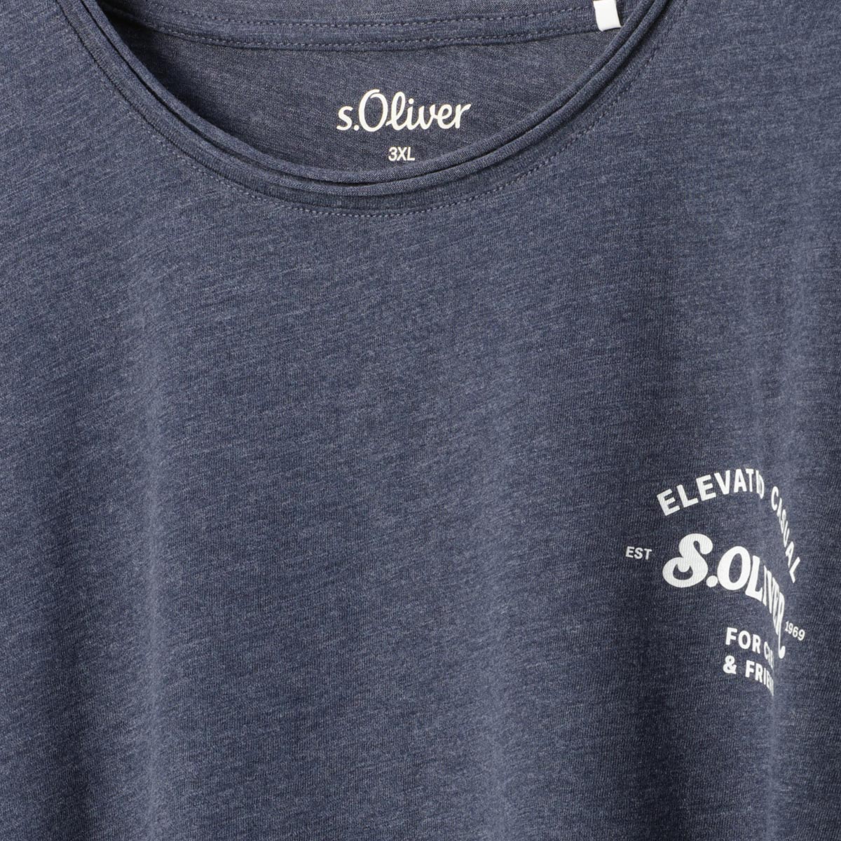 s.Oliver T-Shirt mit Label-Print dunkelblau s.Oliver T-Shirt mit Label-Print dunkelblau