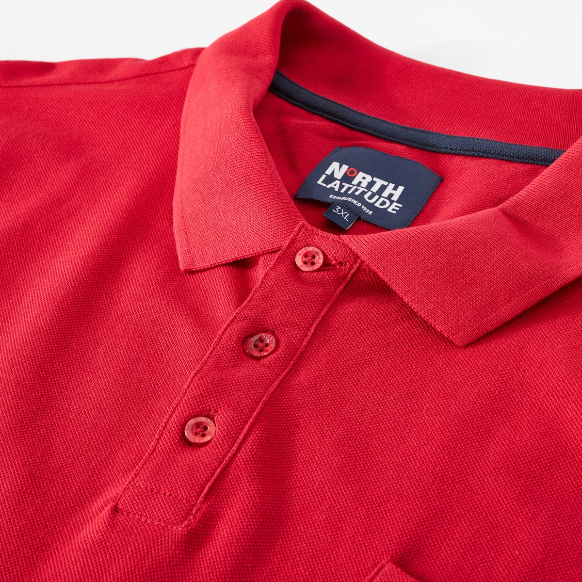 North Poloshirt aus Baumwoll-Piqué rot