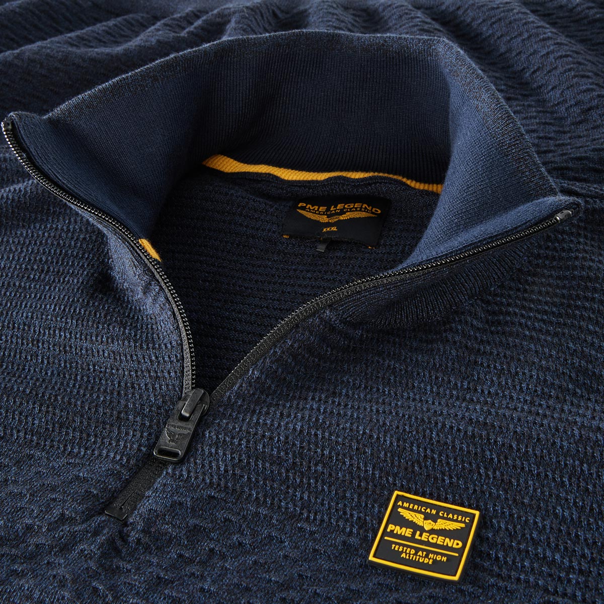 PME LEGEND Troyer aus Baumwolle dunkelblau