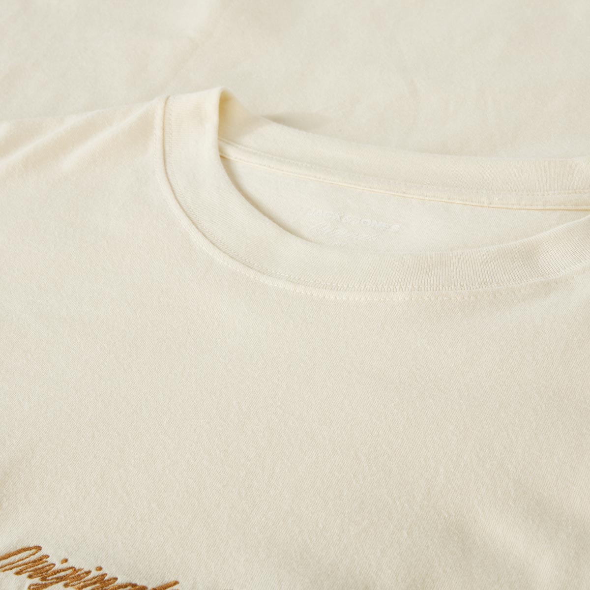 Jack&Jones Basic-T-Shirt cremeweiß