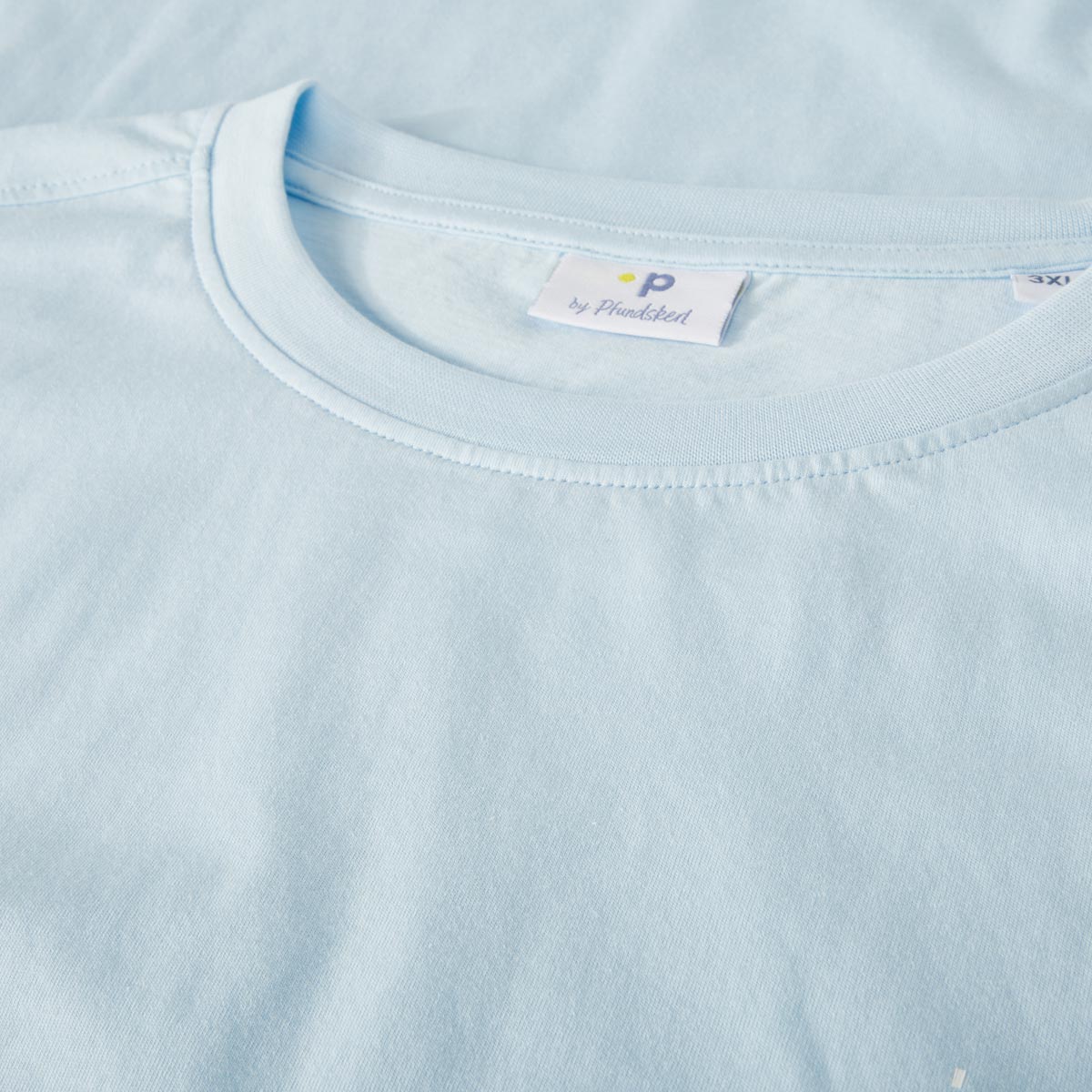 Pfundskerl T-Shirt mit Print auf Vorder- und Rückseite hellblau