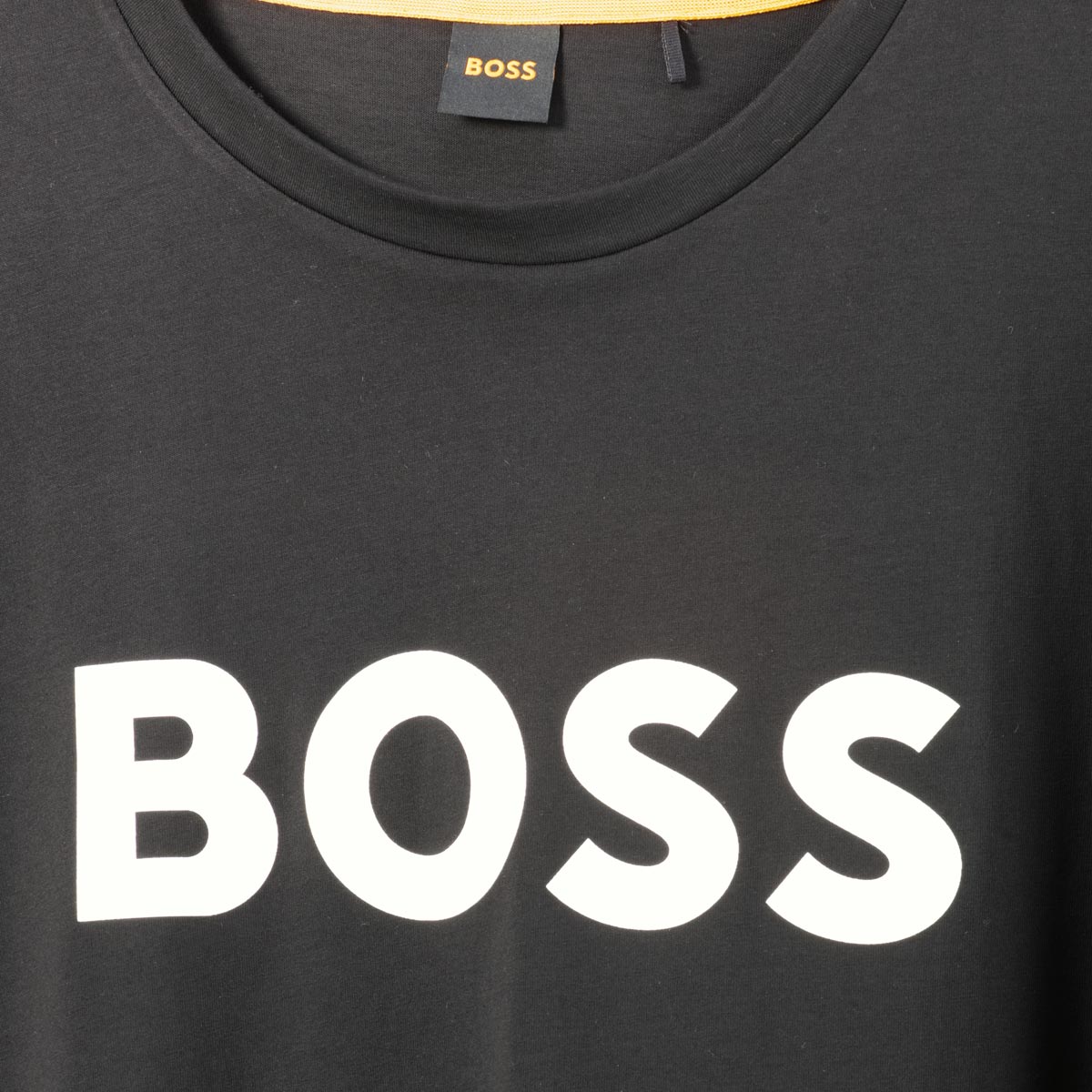 BOSS T-Shirt mit Label-Print schwarz