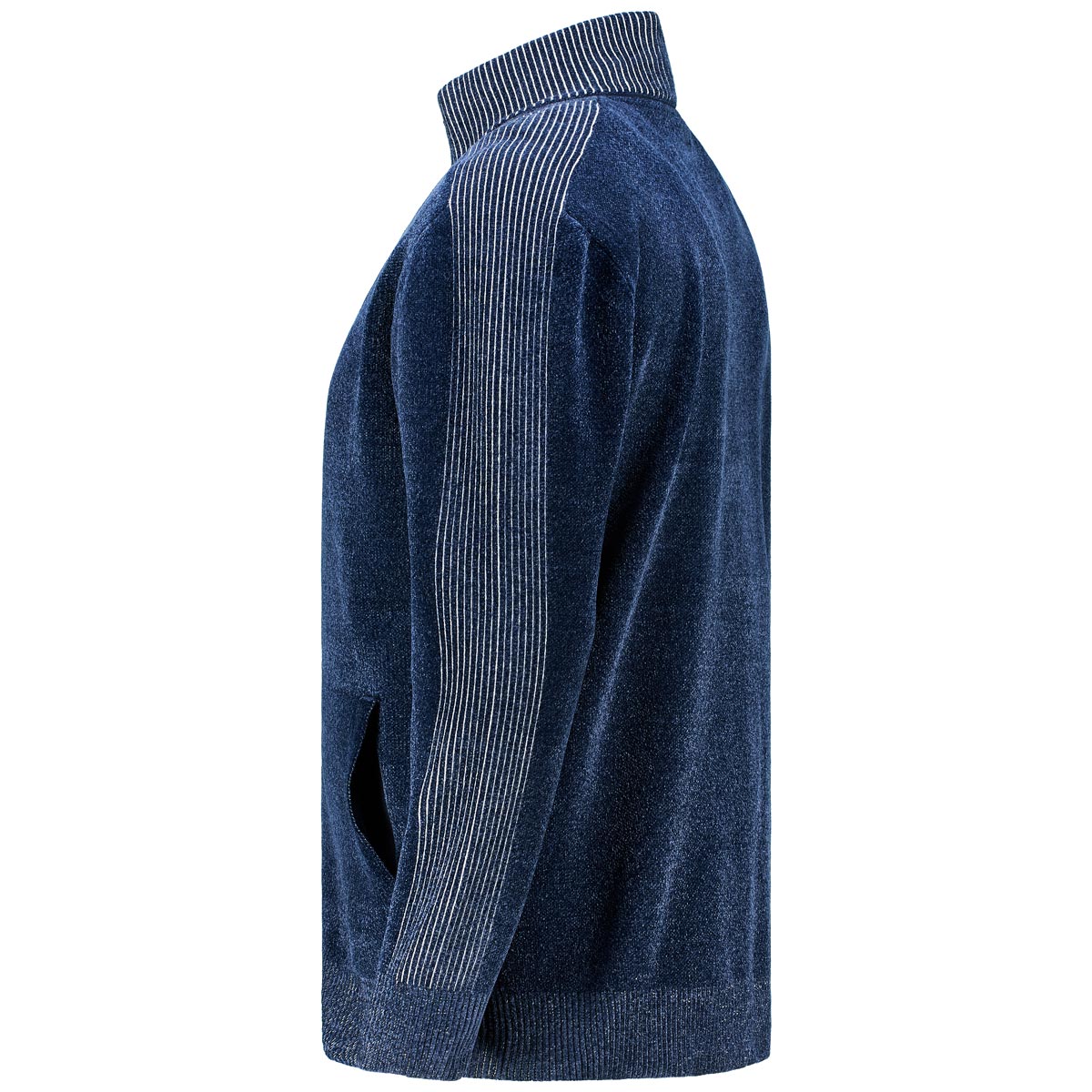 Hajo Sweatjacke aus Chenille marine
