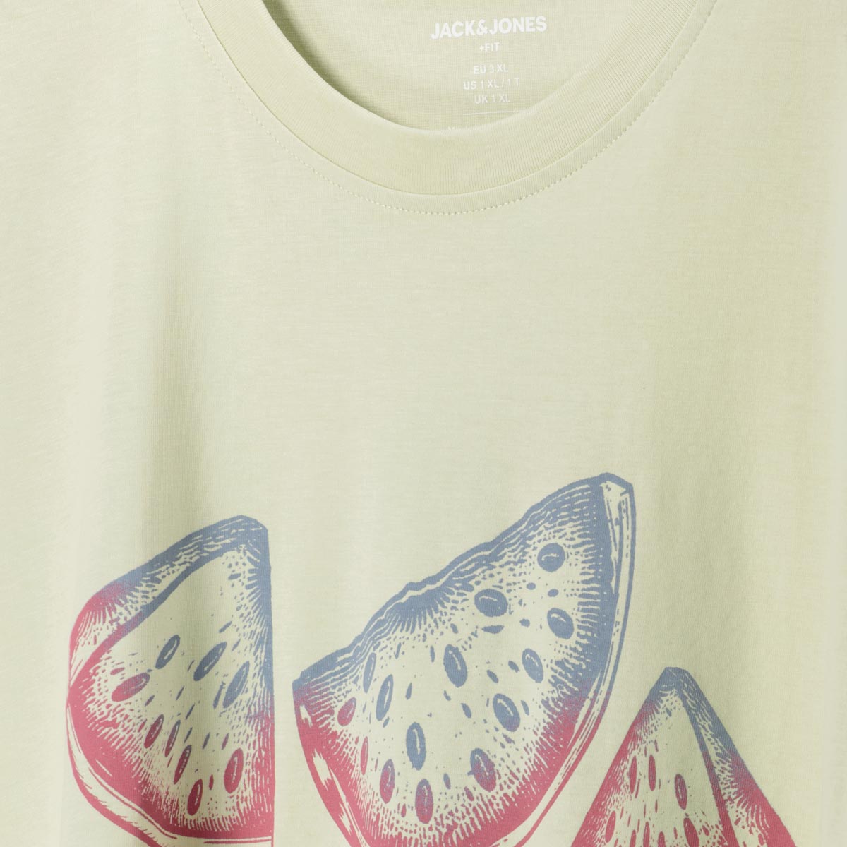 Jack&Jones T-Shirt mit Motiv-Print cremeweiß