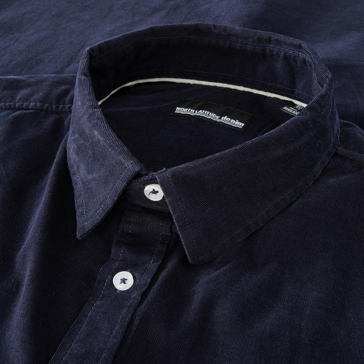 North Cordhemd aus Baumwolle blau