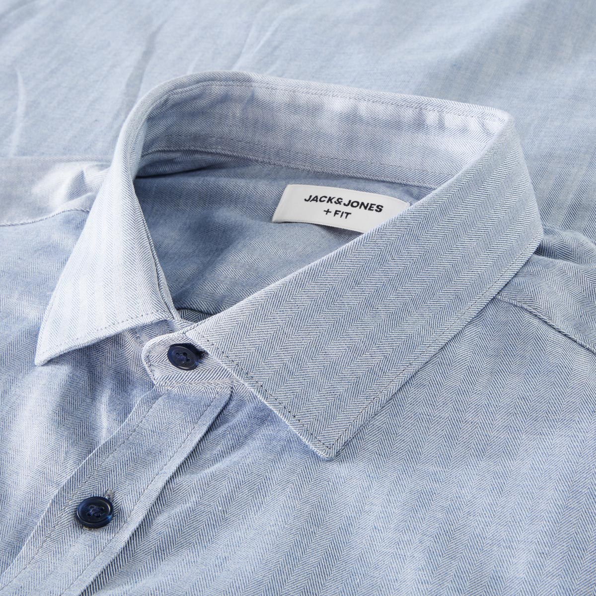 Jack&Jones Freizeithemd mit Biobaumwolle blau