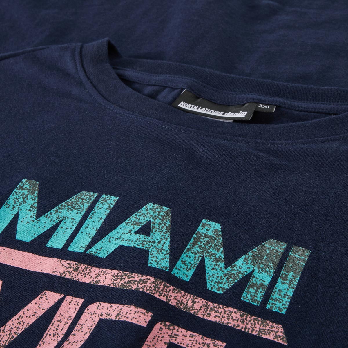 North T-Shirt mit "Miami Vice" Motiv-Print dunkelblau