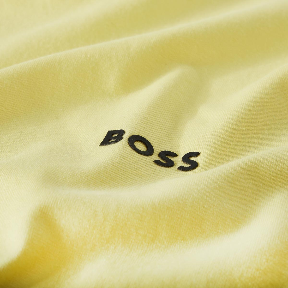BOSS T-Shirt mit Elasthan gelb