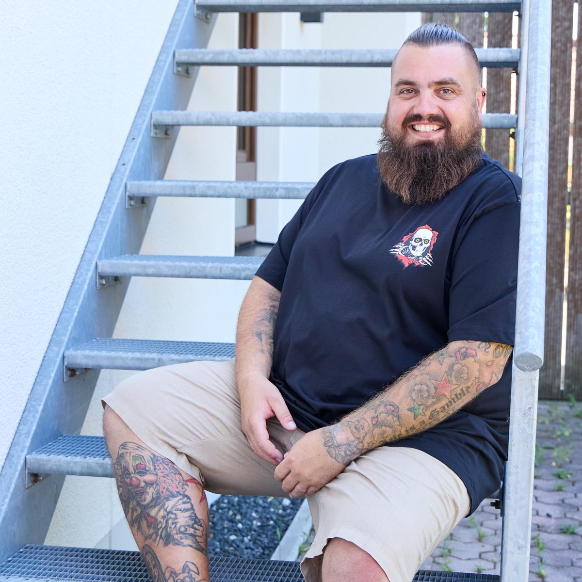 Pfundskerl T-Shirt mit Motiv-Print schwarz