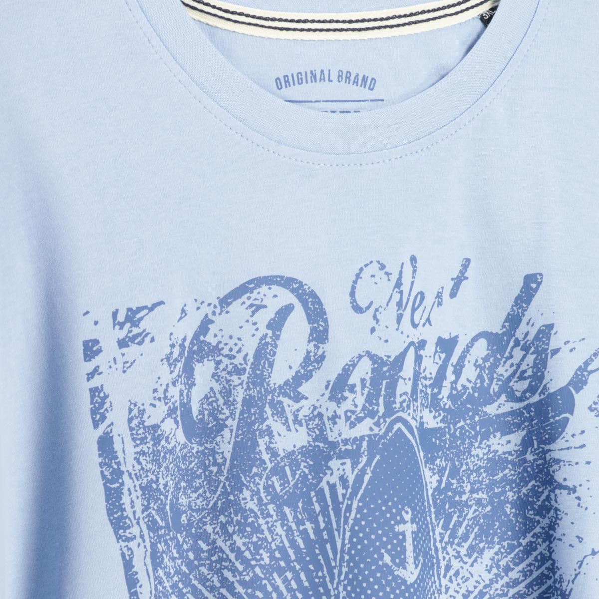 Redfield T-Shirt mit Motiv-Print Farbe hellblau Größe: 4XL günstig online kaufen