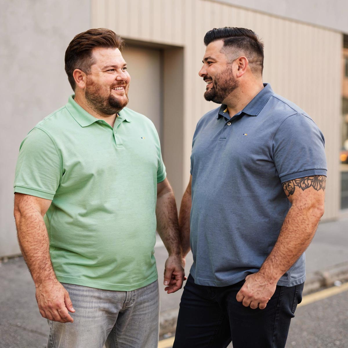 Pfundskerl Doppelpack Poloshirt aus Baumwolle jeansblau/mint