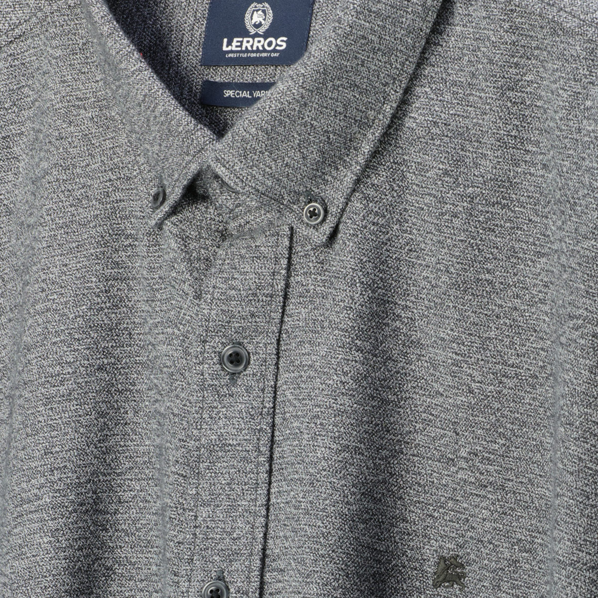 Lerros Freizeithemd aus Baumwoll-Flanell schwarz