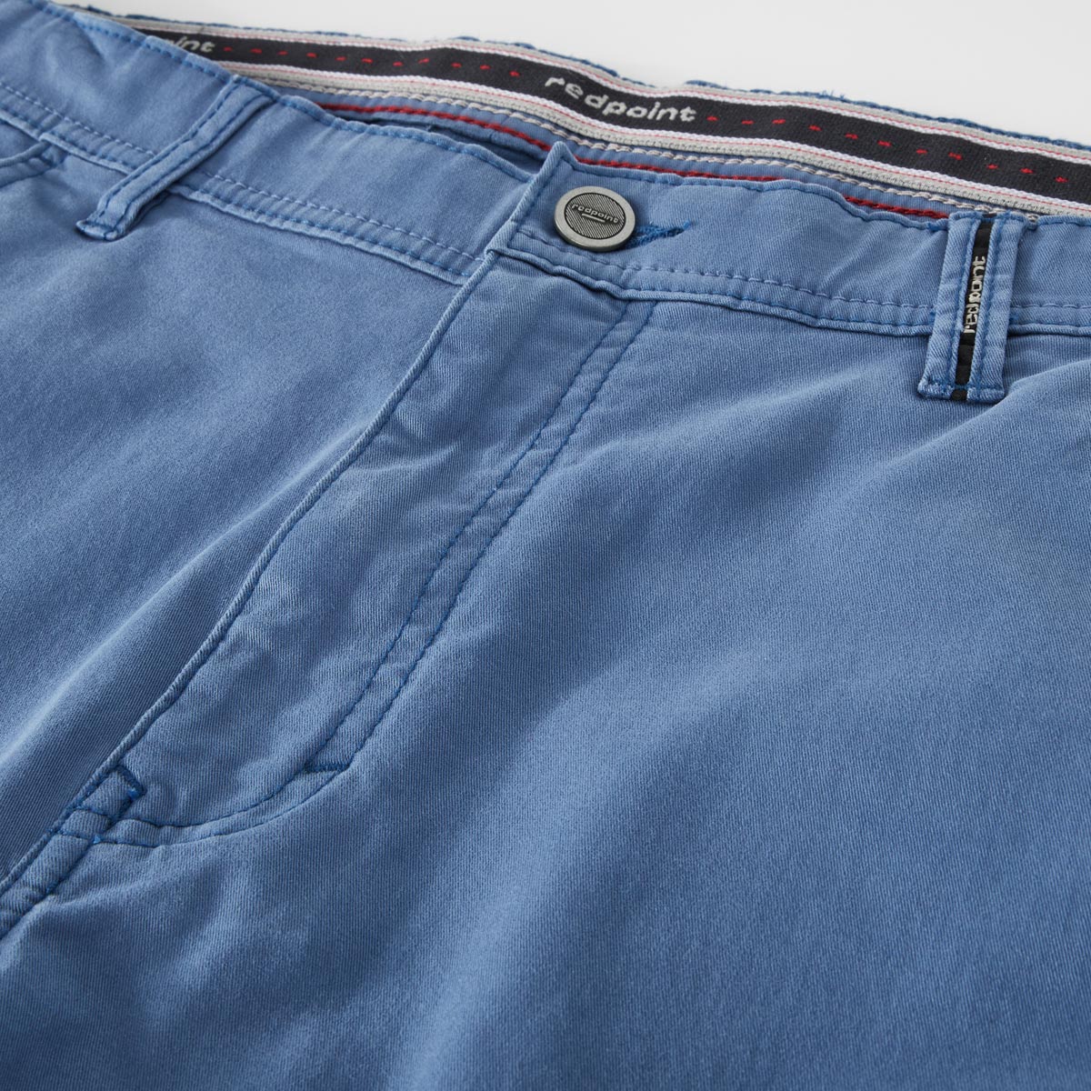 Redpoint Baumwollhose "Montreal" mit Stretch, Tapered Fit mittelblau