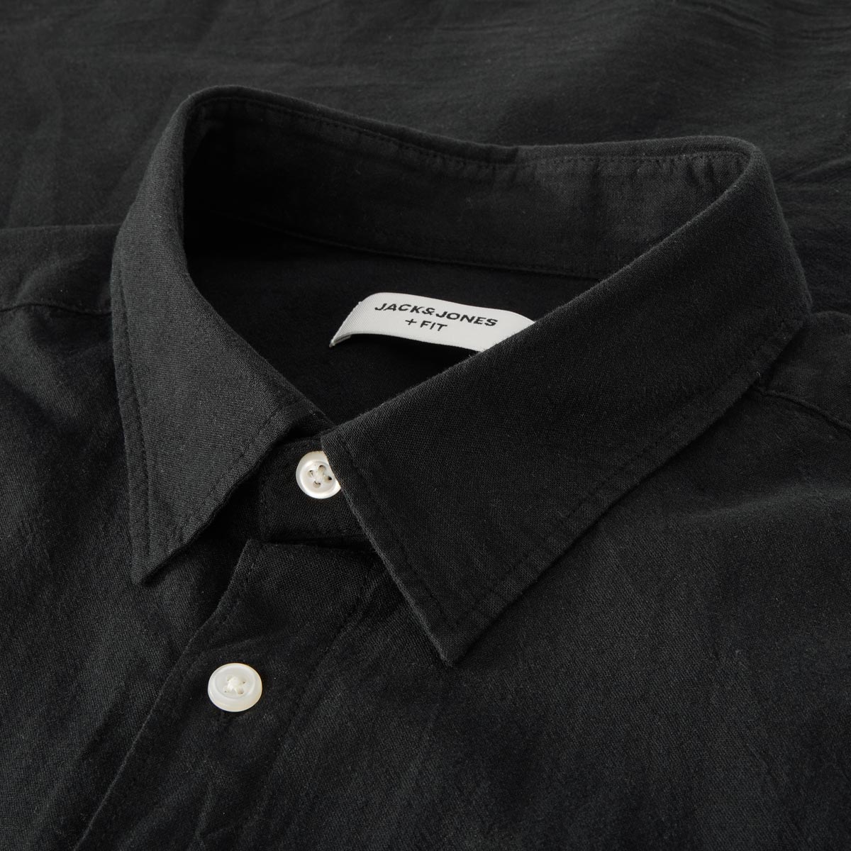 Jack&Jones Freizeithemd mit Leinen schwarz