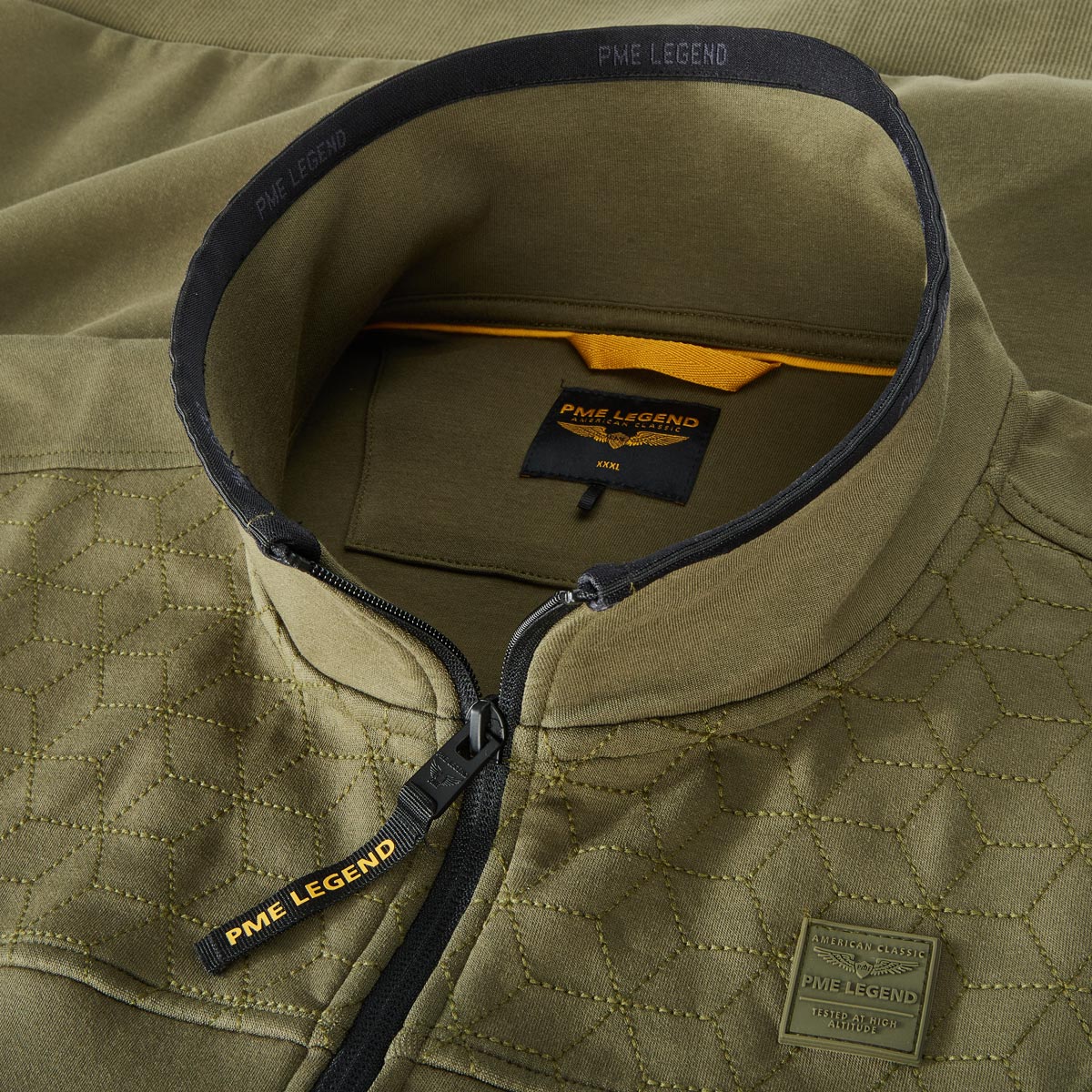 PME LEGEND Sweatjacke mit Elasthan grün