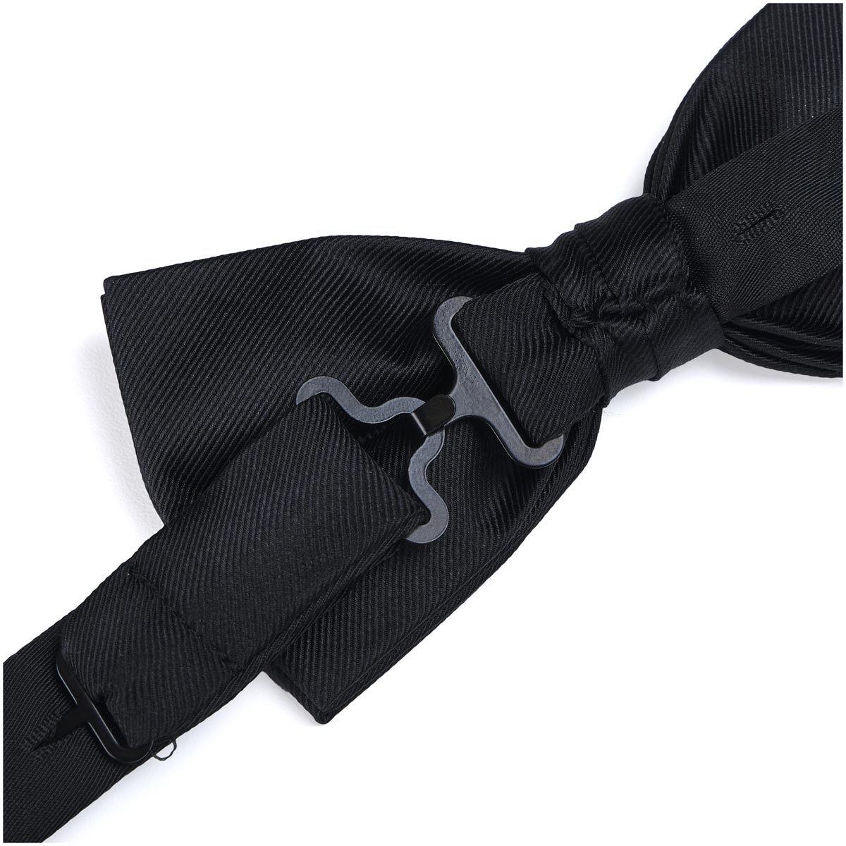 Seidenfalter Fliege aus Seide, vorgebunden tiefschwarz