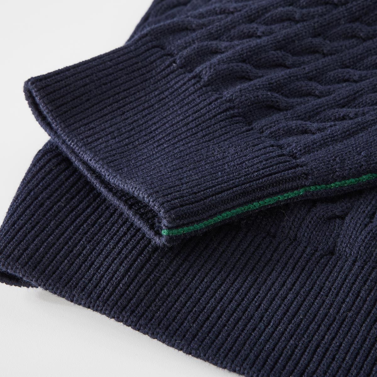 LACOSTE Zopfstrick-Pullover aus Biobaumwolle dunkelblau