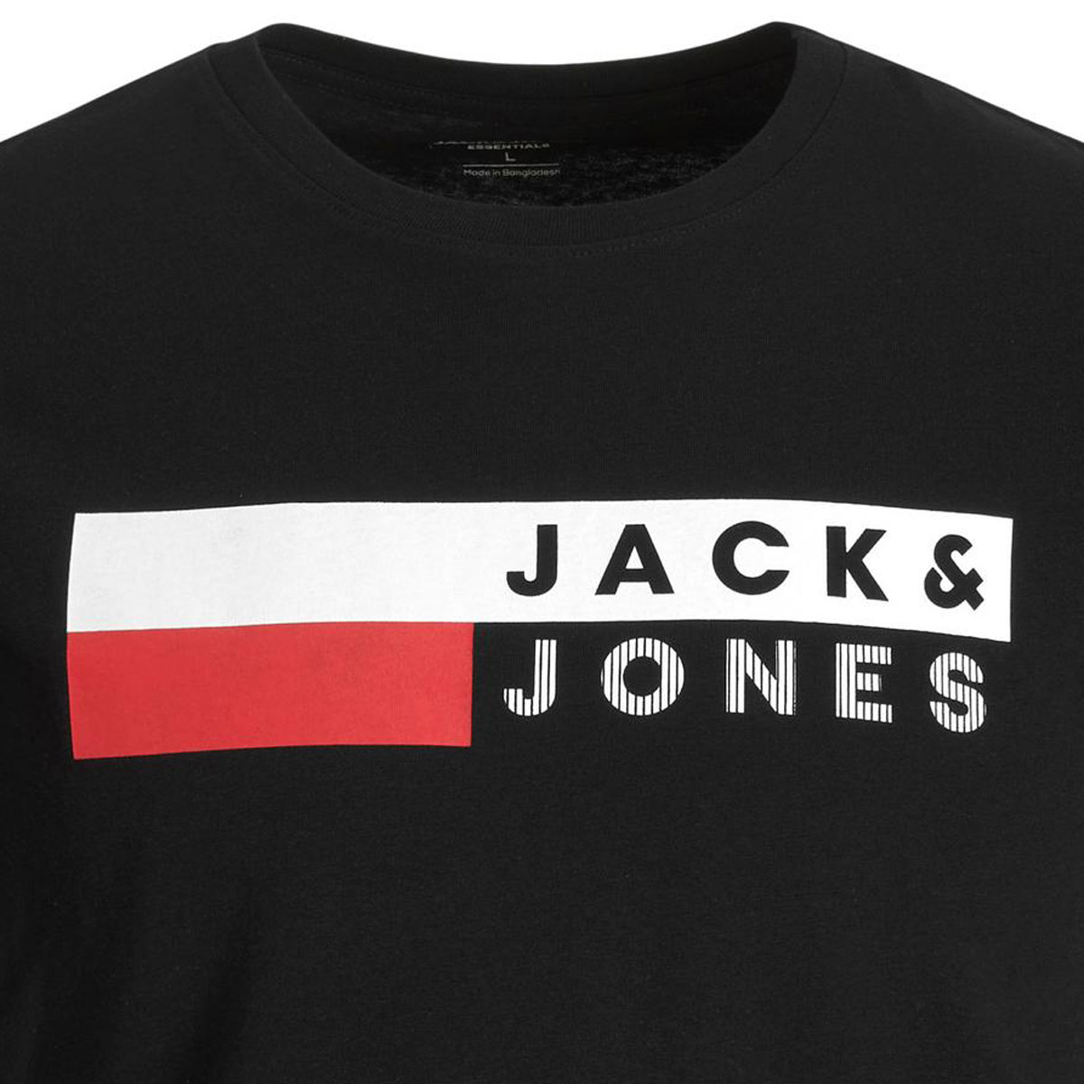 Jack&Jones T-Shirt mit Label-Print schwarz