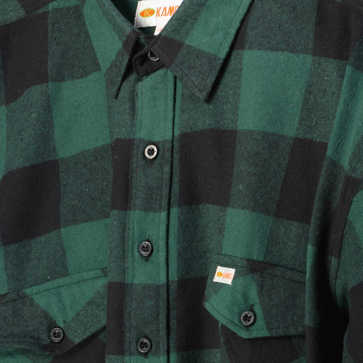 Kamro Freizeithemd aus Baumwollflanell dunkelgrün