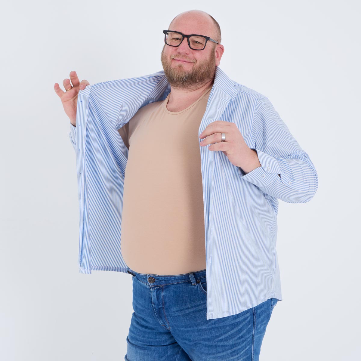 Finn Design Komfort T-Shirt mit stabilisierender Funktion beige Finn Design Komfort T-Shirt mit stabilisierender Funktion beige