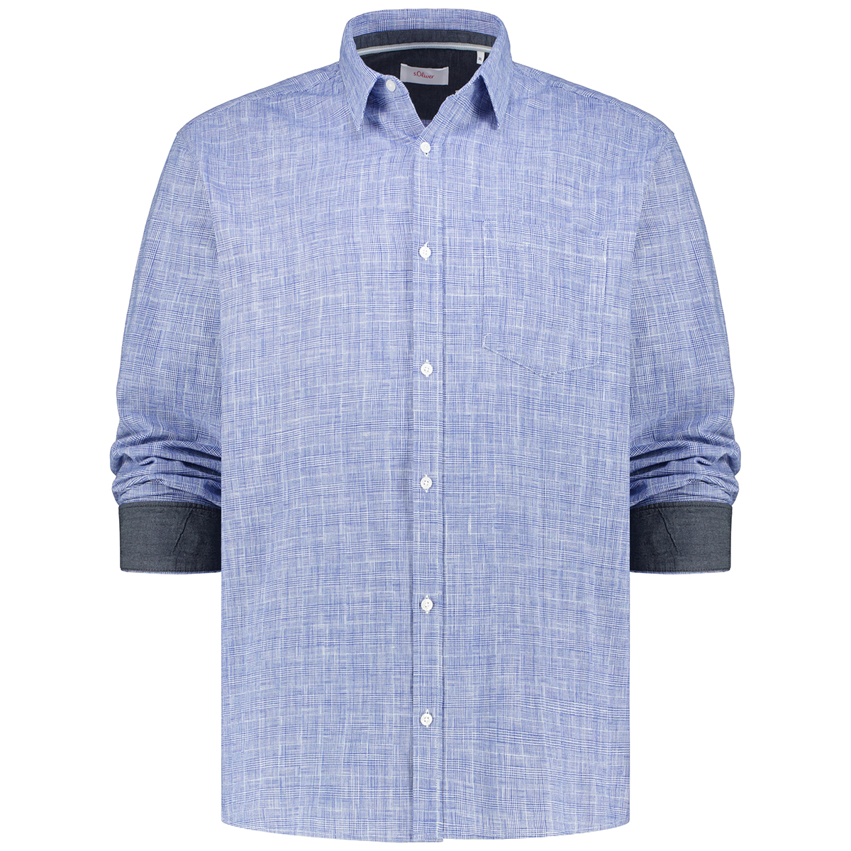 s.Oliver Freizeithemd aus Baumwolle blau
