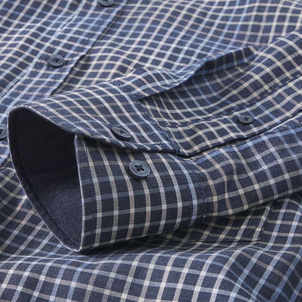 CASA MODA Kariertes Freizeithemd blau