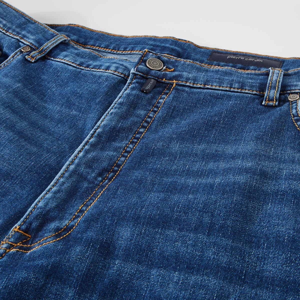 Pierre Cardin Stretch-Jeans "Limoux", Tapered Fit mittelblau