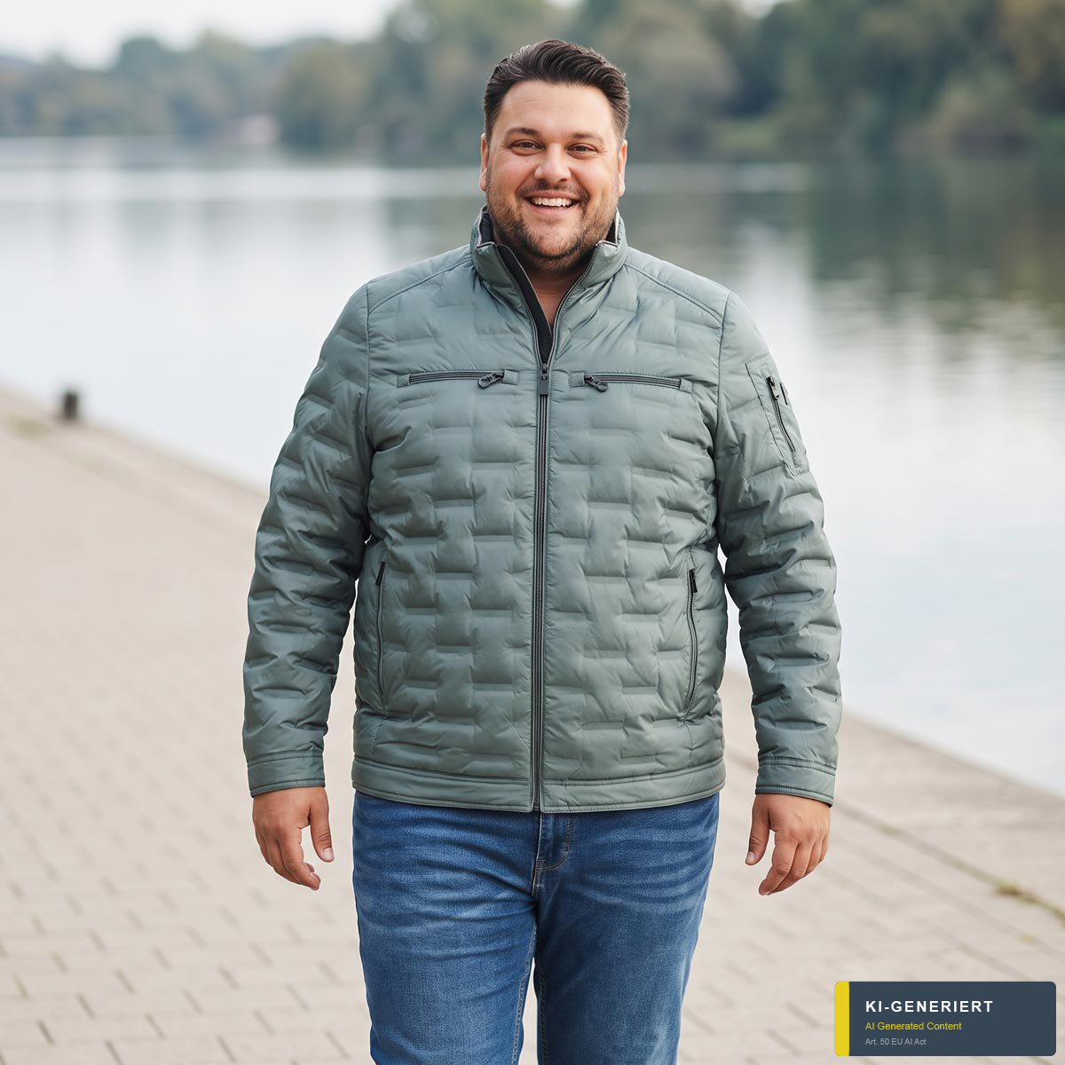 CASA MODA Steppjacke, wind- und wasserabweisend türkis
