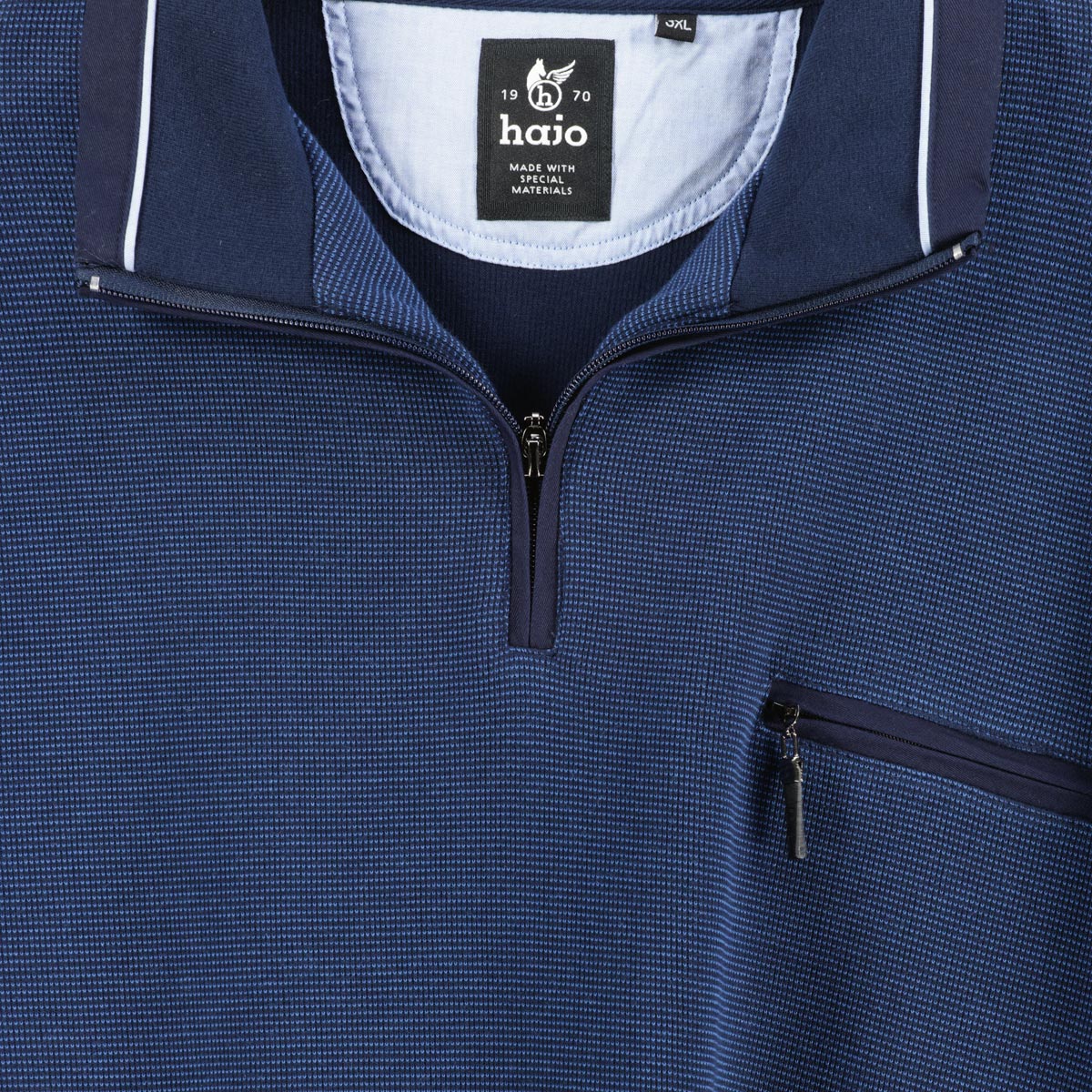 Hajo Sweatshirt "Stay Fresh", bügelfrei royalblau