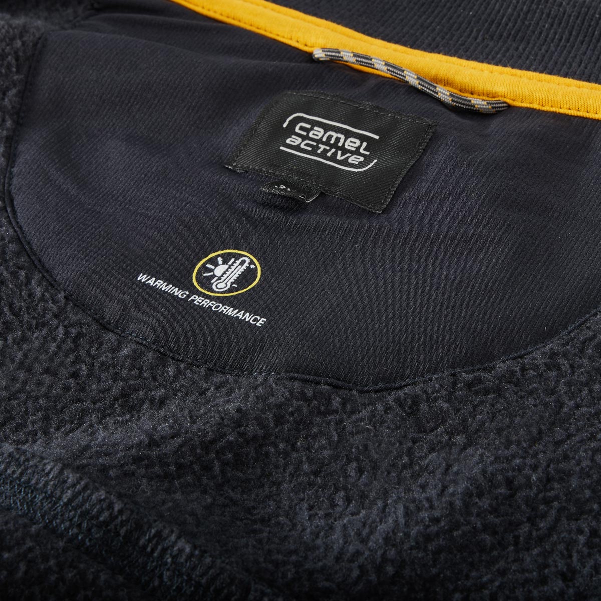 camel active Weste aus Strickfleece dunkelblau