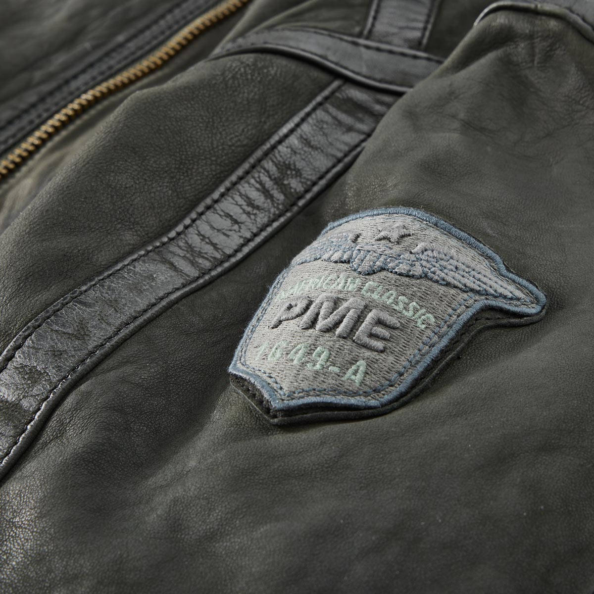 PME LEGEND Lederjacke mit mittlerer Fütterung schwarz
