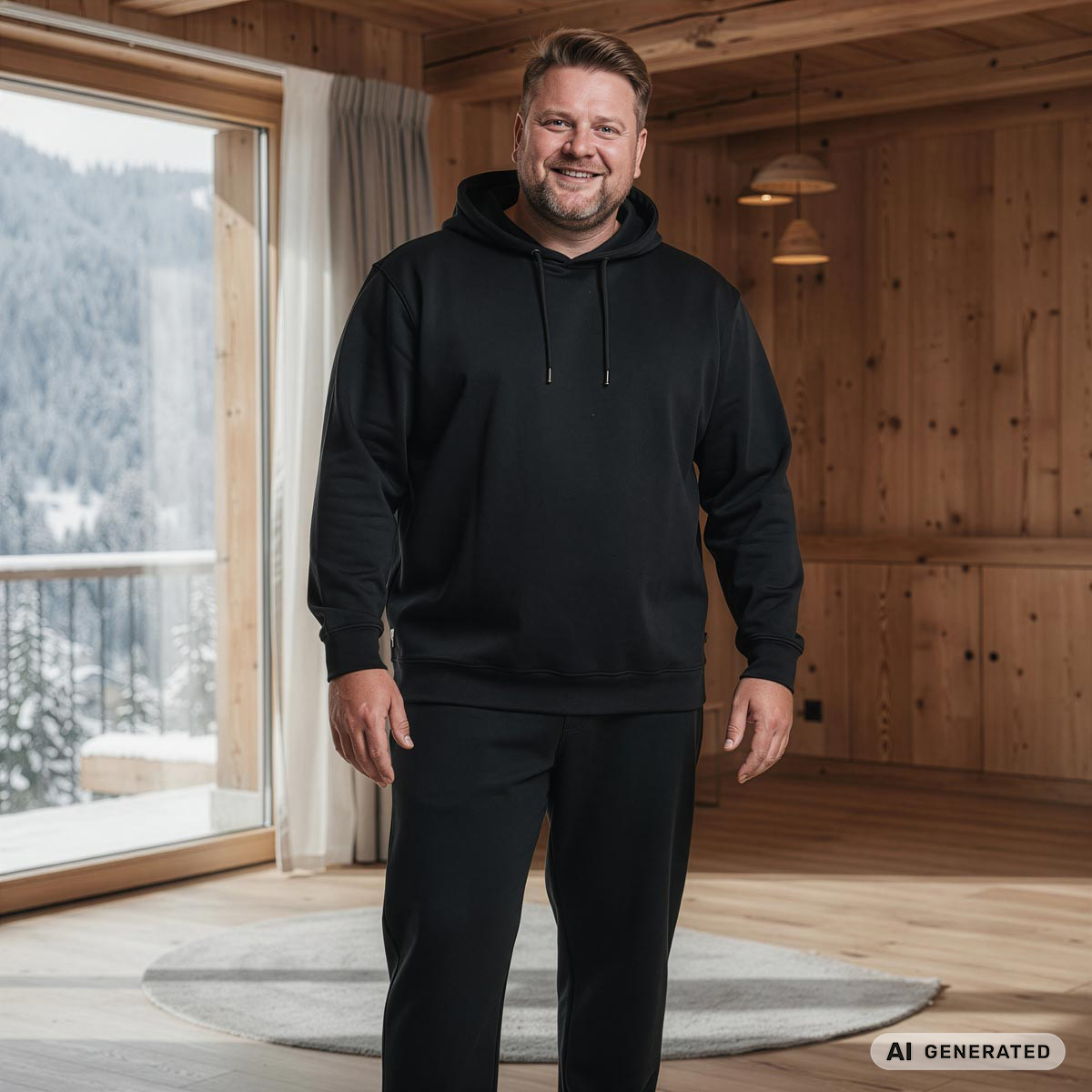 Pfundskerl Hoodie aus Baumwollmischung schwarz