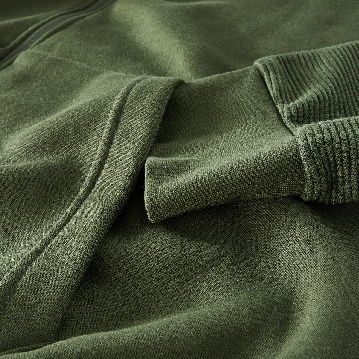 Jack&Jones Sweatjacke aus Materialmix grün