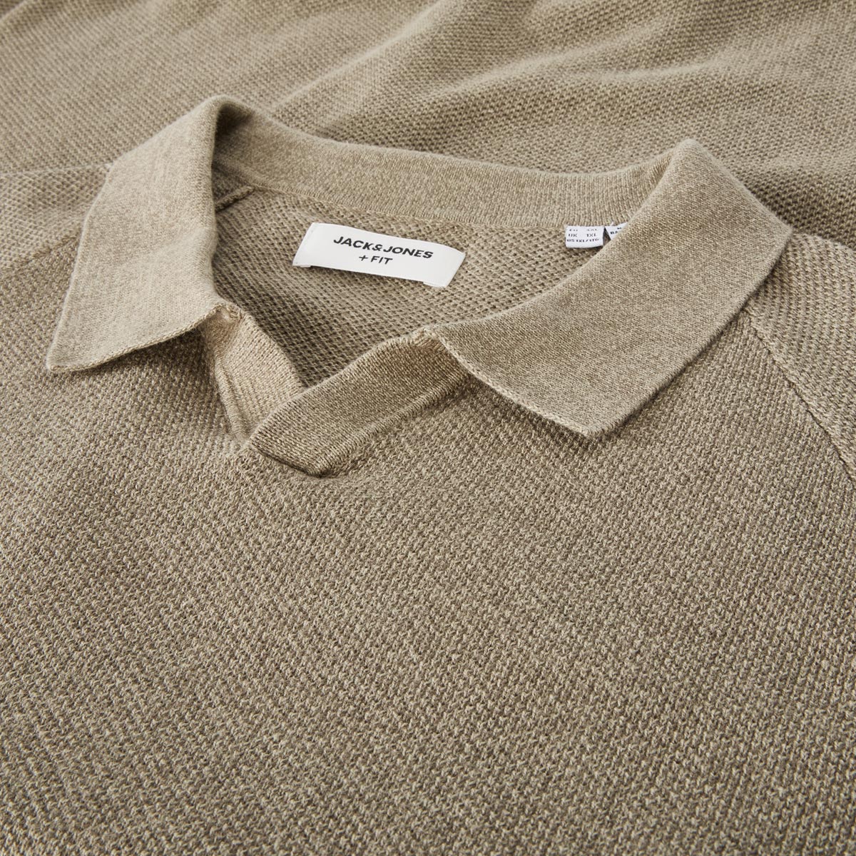 Jack&Jones Strick-Poloshirt oliv