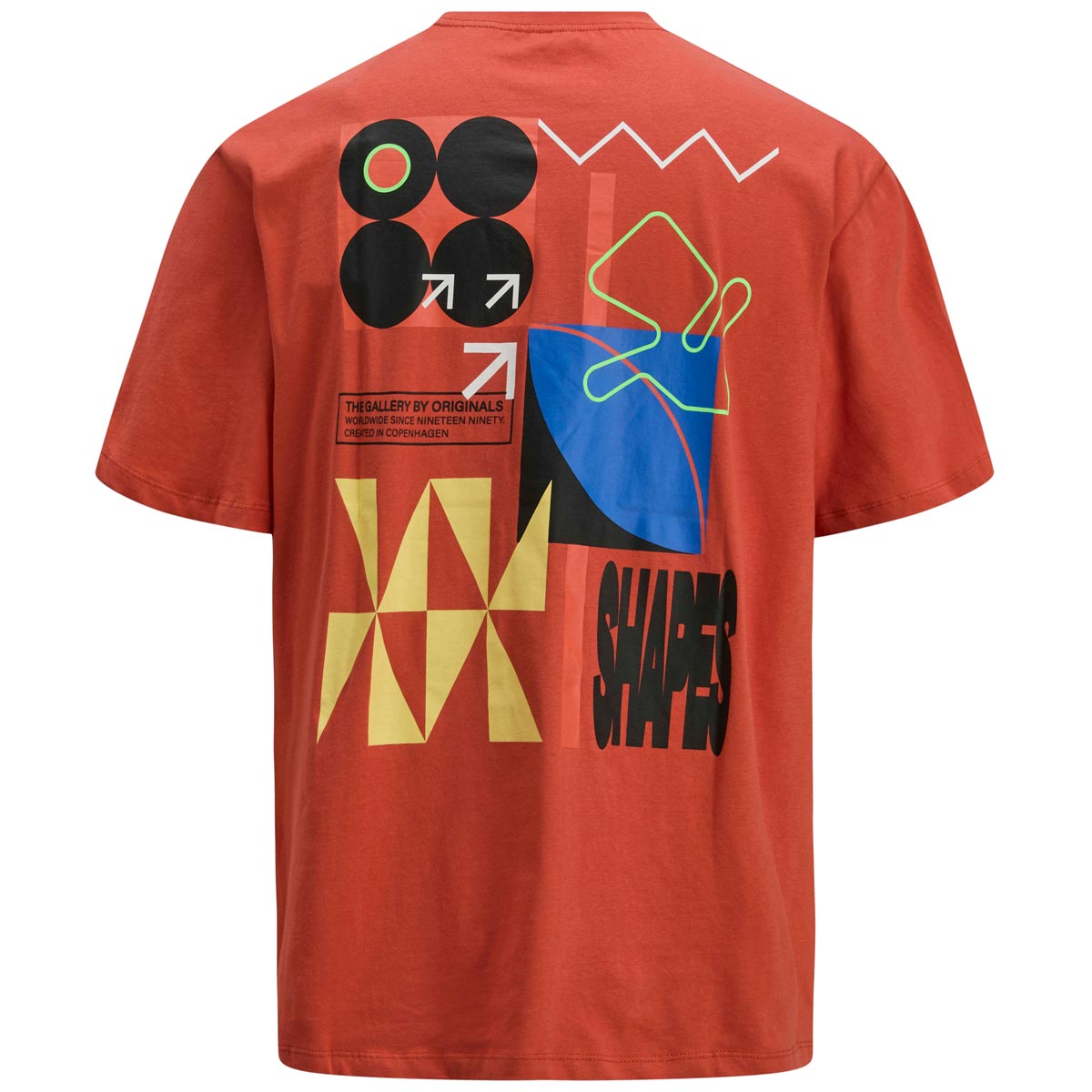 Jack&Jones T-Shirt mit Print auf Vorder- und Rückseite orange