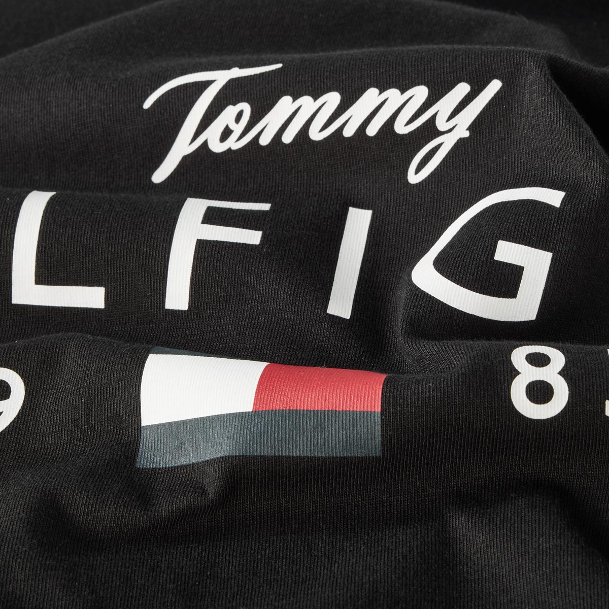 Tommy Hilfiger T-Shirt mit Label-Print schwarz