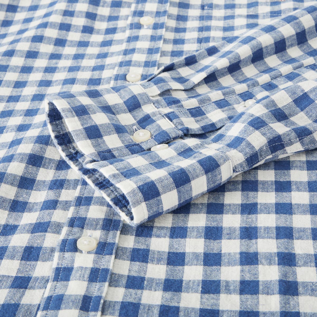 Gant Freizeithemd mit Leinen blau