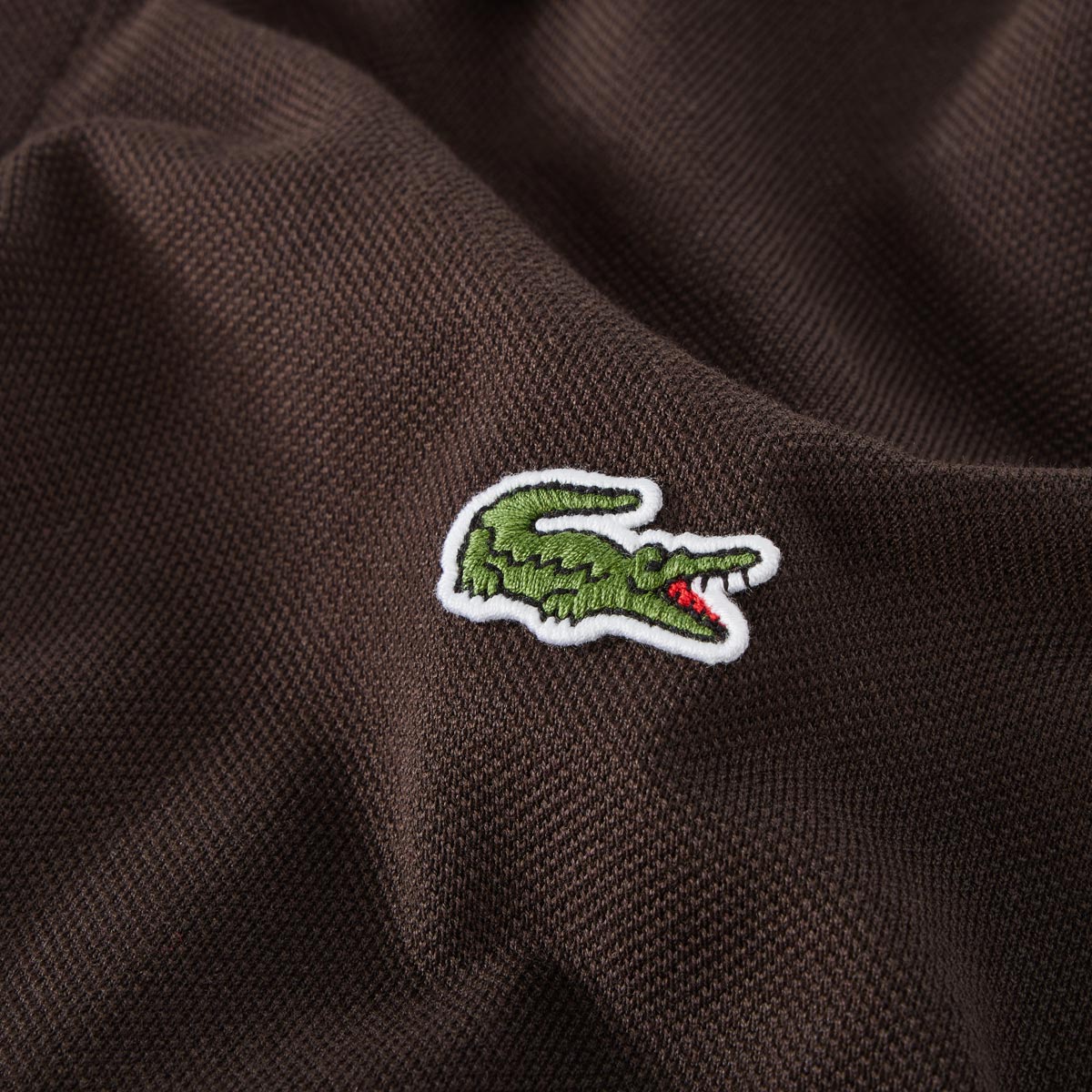 LACOSTE Poloshirt aus Baumwoll-Piqué braun