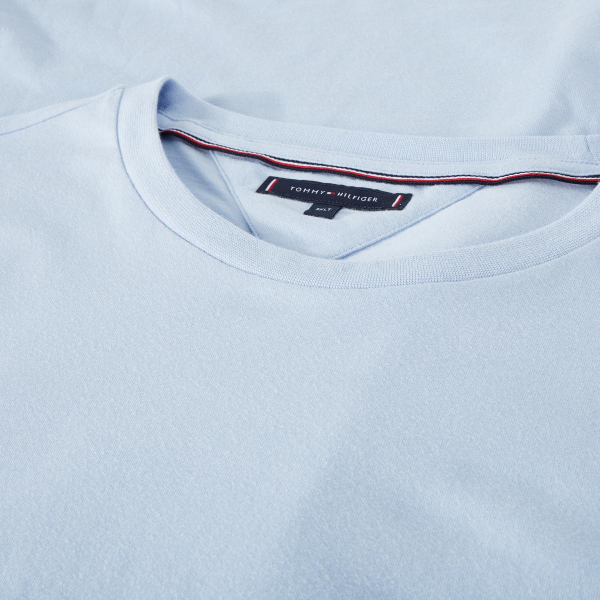 Tommy Hilfiger T-Shirt aus Baumwolle Farbe hellblau Größe: 5XL günstig online kaufen