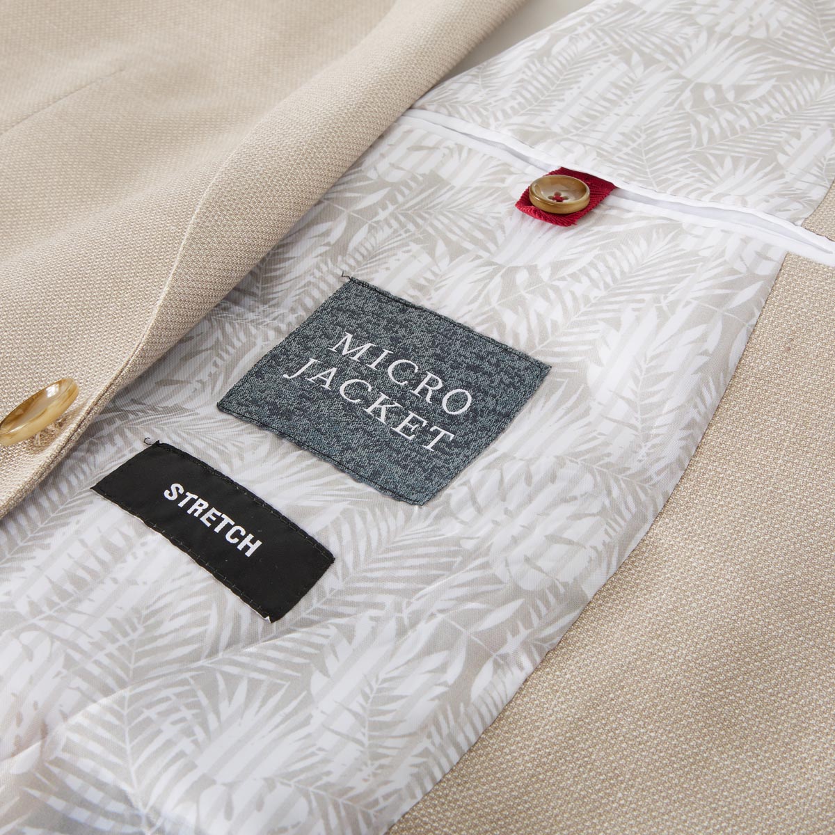 Digel Stretch-Sakko mit feiner Musterung  beige