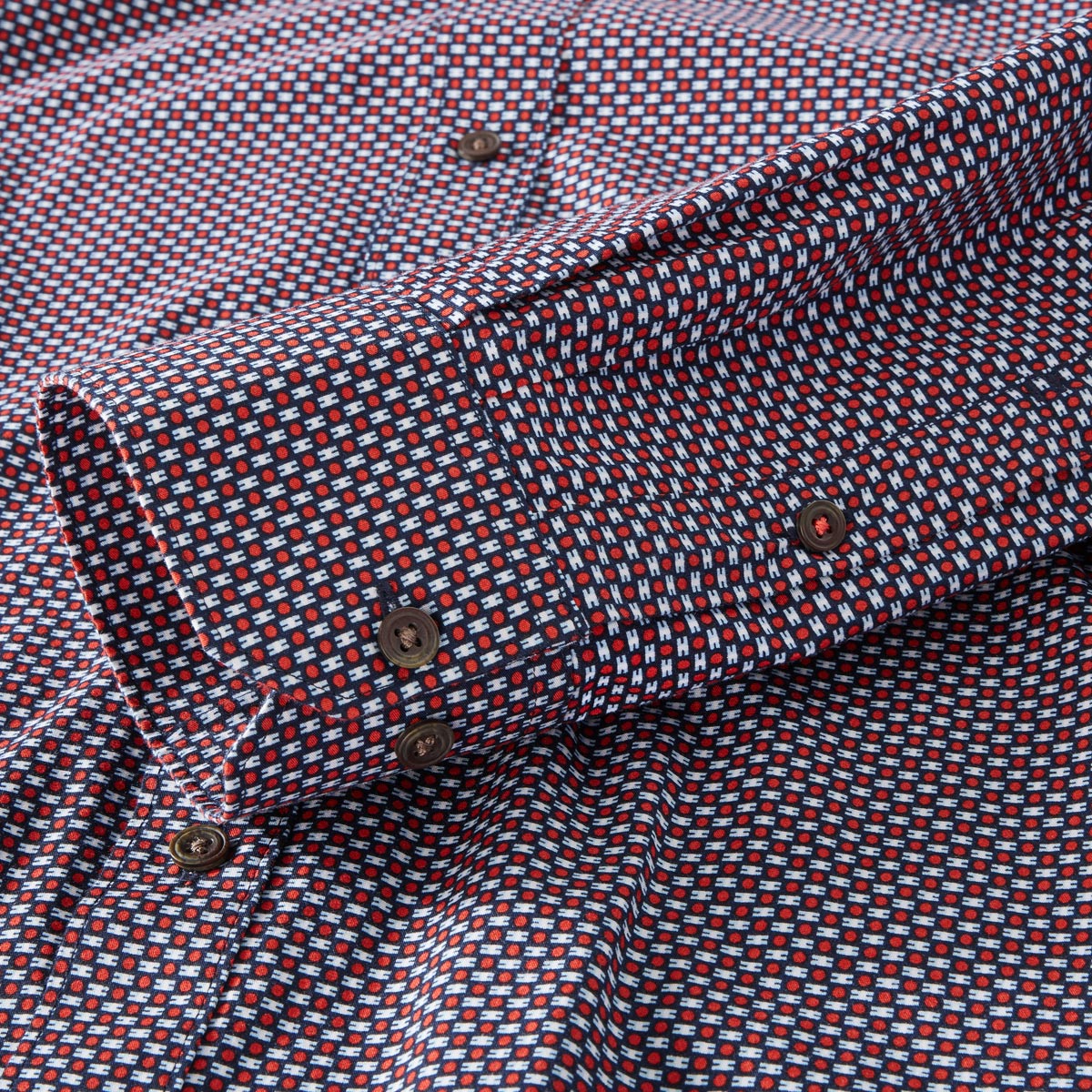 Lerros Freizeithemd mit Allover-Muster rot