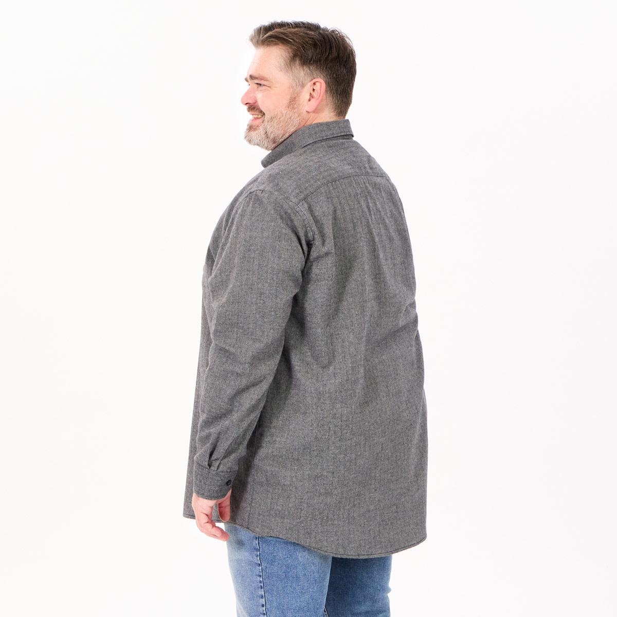 Pfundskerl Freizeithemd aus Baumwoll-Flanell grau