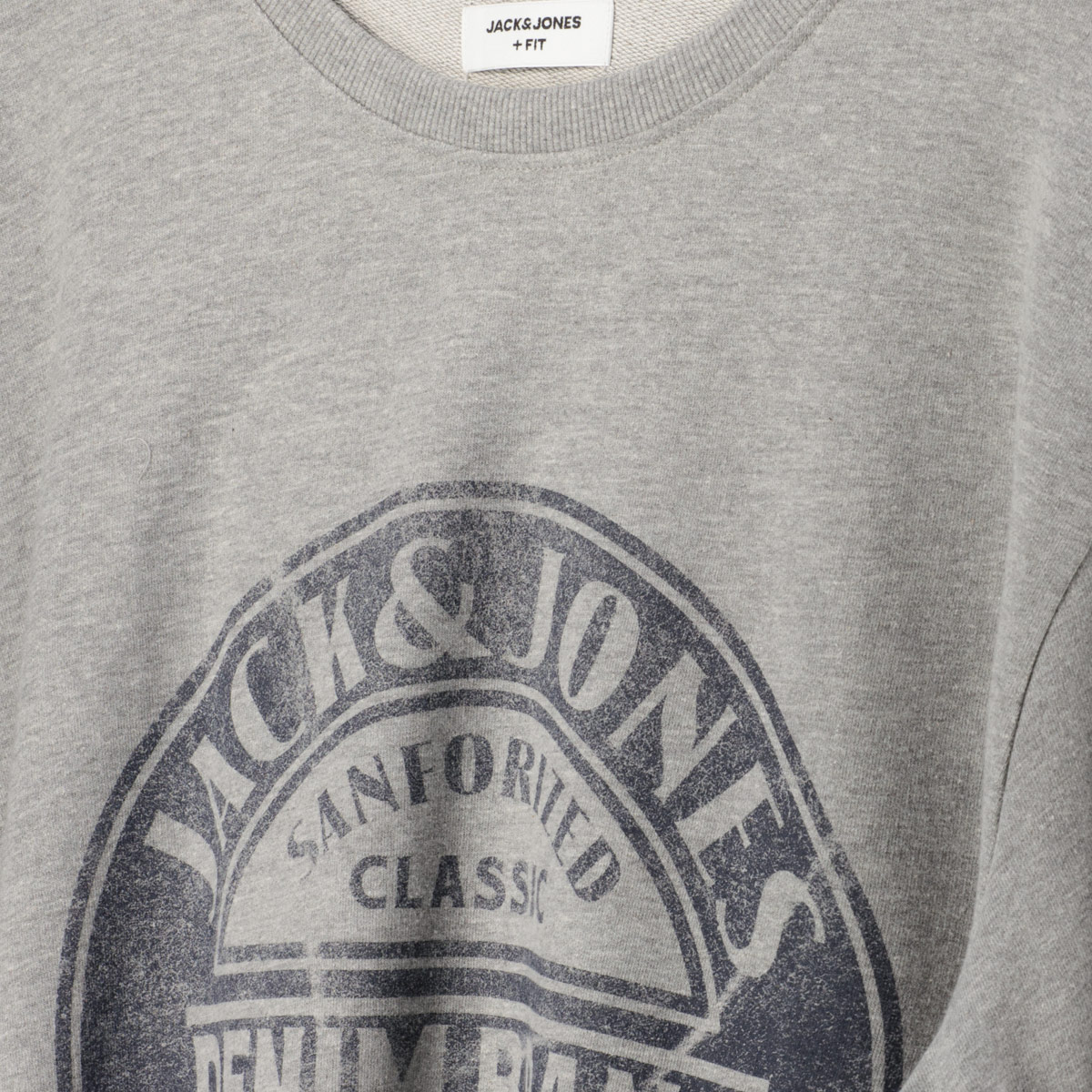 Jack&Jones Sweatshirt aus Baumwolle hellgrau