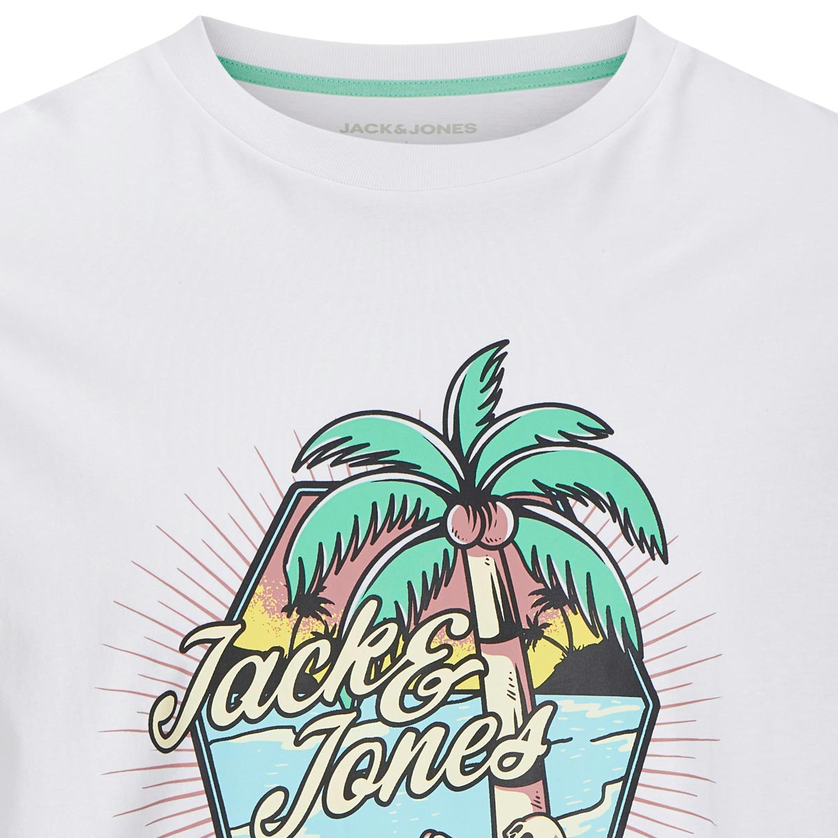 Jack&Jones T-Shirt mit Motiv-Print weiß