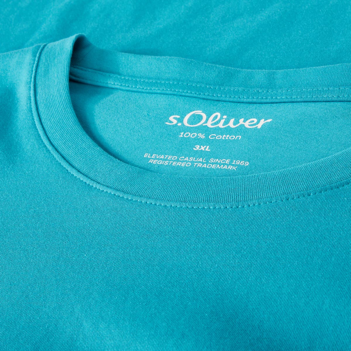 s.Oliver T-Shirt aus Baumwolle Farbe petrol Größe: 3XL günstig online kaufen