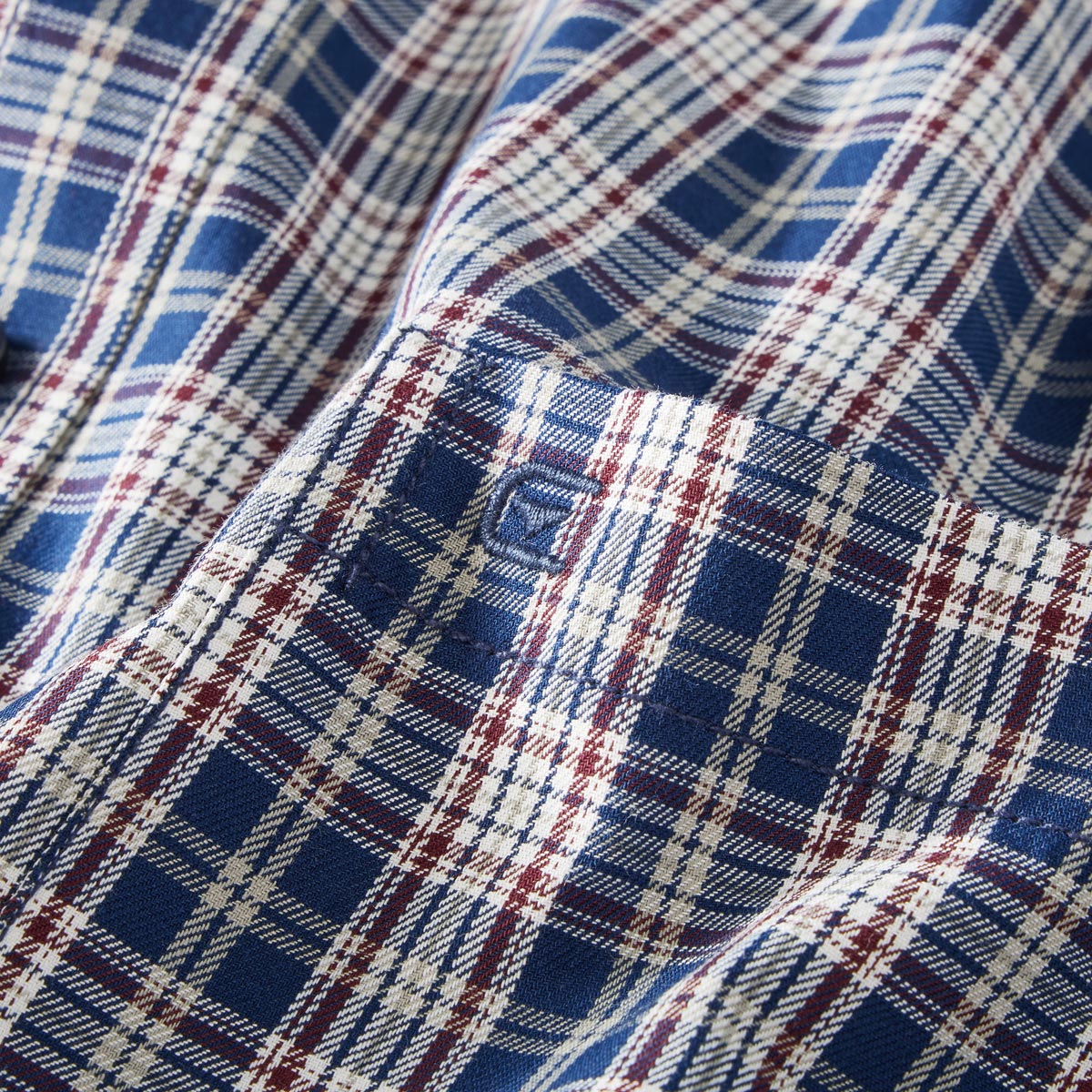 CASA MODA Kariertes Freizeithemd blau