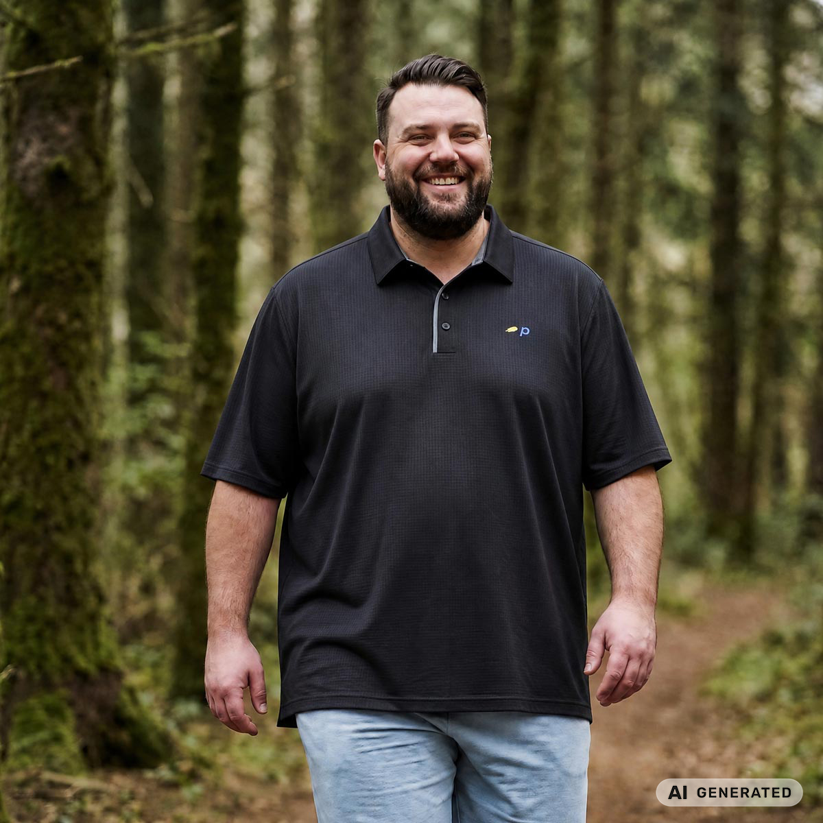 Pfundskerl p ACTIVE Funktions-Poloshirt, schnelltrocknend schwarz